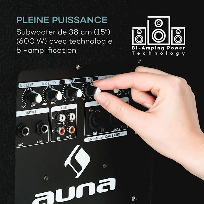 Auna Pro Packs & Sets Sono Cube 1512 2.1 Ensemble De Sono Dynamique 6 Auna Pro Packs & Sets Sono Cube 1512 2.1 Ensemble De Sono Dynamique – Image 4