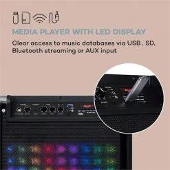 Auna Packs & Sets Sono Moving 80.2 LED Système De Sono 12 Auna Packs & Sets Sono Moving 80.2 LED Système De Sono -Sonorisation Magasin 10033254 yy 0005 logo auna Moving LED PA Anlage 100W