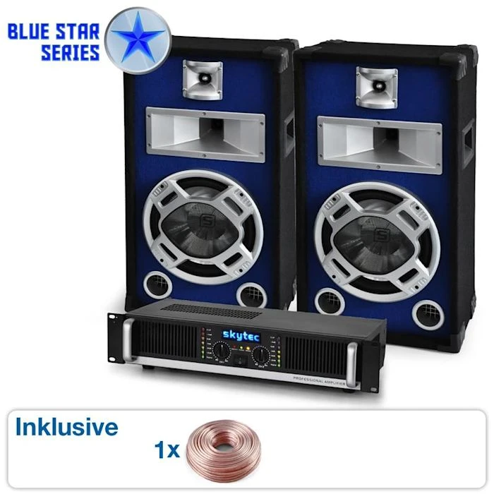 Electronic-Star Packs Sono Classés Selon Les Performances Blue Star Series "Beatbass I" Système De Sono 3 Electronic-Star Packs Sono Classés Selon Les Performances Blue Star Series "Beatbass I" Système De Sono