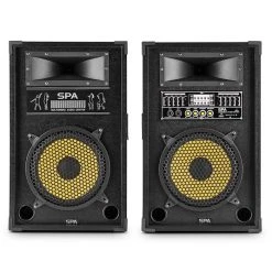 OneConcept Packs & Sets Sono Yellow Star 10 Kit D'enceintes De Karaoké -Sonorisation Magasin 60002077 yy 0006 front 02 SkyTec SPA1000Y PA Boxen Paar