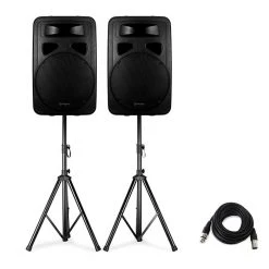 Skytec Enceintes De Sono SP1200A Ensemble D'enceintes Avec 2 Trépieds D'enceintes Fournis