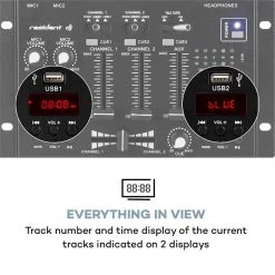 Skytec Amplificateurs Sono SPL300 Kit Ampli De Sono Et Table De Mixage 13 Skytec Amplificateurs Sono SPL300 Kit Ampli De Sono Et Table De Mixage -Sonorisation Magasin 60002347 yy 0007 logo Resident DJ 22BT 2CH Mixer schwarz